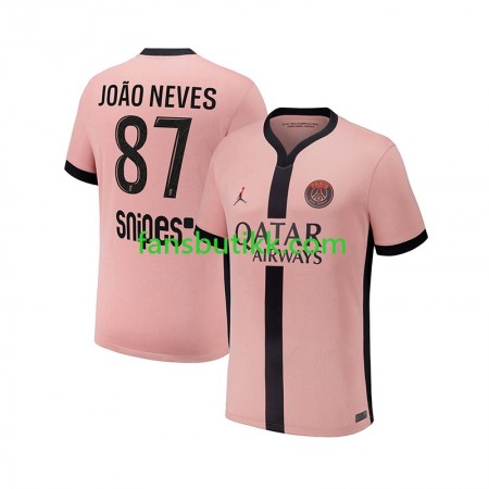 Fotballdrakt Paris Saint-Germain Joao Neves 87 Tredjetrøye 2024-2025 Kortermet
